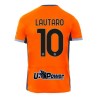 Original Trikotsatz Inter Mailand Lautaro 10 Ausweichtrikot 2023-24 Für Kinder